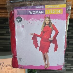 Red Devil Costume with Horns